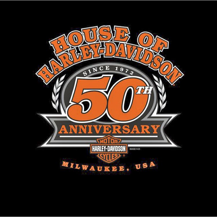 
                  
                    Harley-Davidson® Women's Bar & Shield® Front-Zip Hoodie | Draw-String Hood | 50th Anniversary Back
                  
                