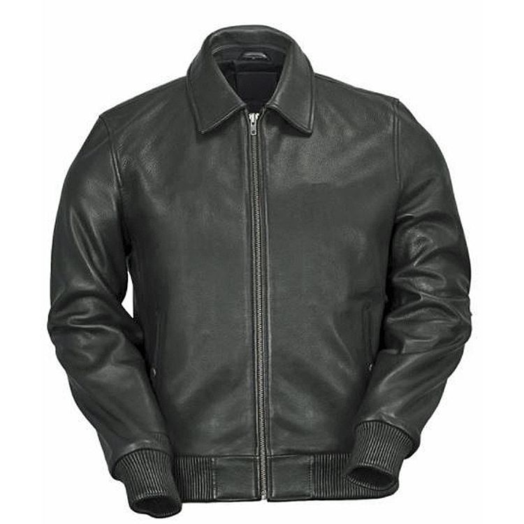 
                  
                    First Manufacturing Men's Castor Bomber Casual Leather Jacket
                  
                